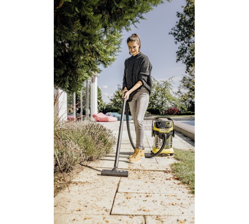 Строительный пылесос Karcher WD 5 S V-25/5/22 1100Вт (уборка: сухая/сбор воды) желтый Строительный пылесос Karcher WD 5 S V-25/5/22 1100Вт (уборка: сухая/сбор воды) желтый