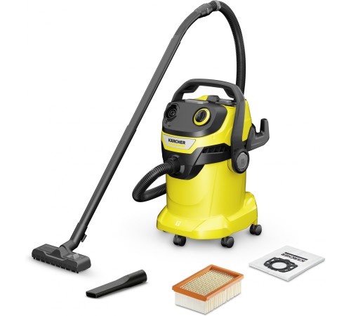 Строительный пылесос Karcher WD 5 V-25/5/22 1100Вт (уборка: сухая/сбор воды) желтый Строительный пылесос Karcher WD 5 V-25/5/22 1100Вт (уборка: сухая/сбор воды) желтый