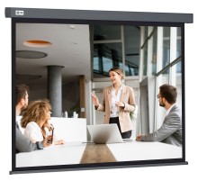 Экран Cactus 127x127см Wallscreen CS-PSW-127X127-SG 1:1 настенно-потолочный рулонный серый