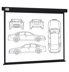 Экран Cactus 213x213см Wallscreen CS-PSW-213X213-BK 1:1 настенно-потолочный рулонный черный