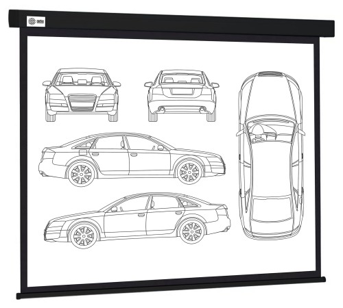 Экран Cactus 213x213см Wallscreen CS-PSW-213X213-BK 1:1 настенно-потолочный рулонный черный