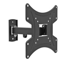 Кронштейн для телевизора Buro FL1S черный 20"-48" макс.15кг настенный поворотно-выдвижной и наклонный