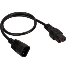 Кабель Lanmaster LAN-PP13L/14-2.0-BK C13-С14 проводник.:3x0.75мм2 2м 220В 10А (упак.:1шт) черный