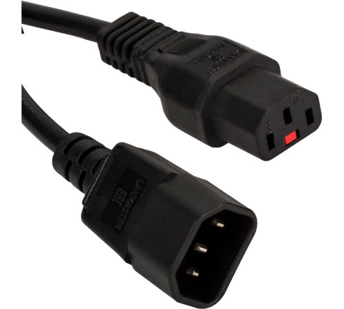 Кабель Lanmaster LAN-PP13L/14-2.0-BK C13-С14 проводник.:3x0.75мм2 2м 220В 10А (упак.:1шт) черный Кабель Lanmaster LAN-PP13L/14-2.0-BK C13-С14 проводник.:3x0.75мм2 2м 220В 10А (упак.:1шт) черный
