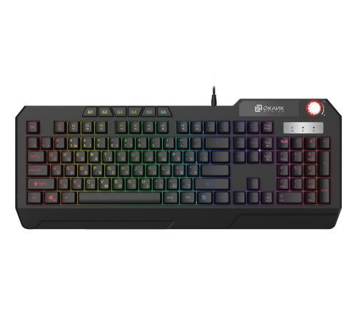 Клавиатура Оклик 715G черный USB Multimedia for gamer LED Клавиатура Оклик 715G черный USB Multimedia for gamer LED