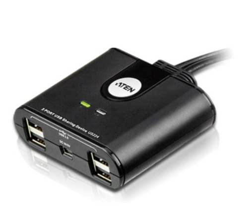 Переключатель электронный ATEN 2 x 4 USB 2.0 Peripheral Sharing Switch (US224-AT)