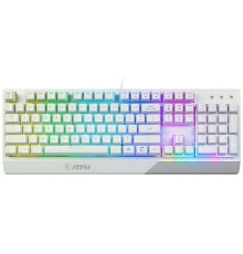 Клавиатура MSI Vigor GK30 белый USB Multimedia for gamer LED (подставка для запястий)