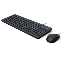 Клавиатура + мышь HP Wired Combo 150 клав:черный мышь:черный USB