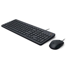 Клавиатура + мышь HP Wired Combo 150 клав:черный мышь:черный USB