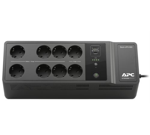 ИБП APC Back-UPS 850ВА, 520ватт, 230В, 6 розеток с батарейной защитой и 2 с сетевой фильтрацией, порт для зарядки USB Type-C and A, черный APC by Schneider Electric APC Back-UPS 850VA (BE850G2-RS) ИБП APC Back-UPS 850ВА, 520ватт, 230В, 6 розеток с батарейной защитой и 2 с сетевой фильтрацией, порт для зарядки USB Type-C and A, черный APC by Schneider Electric APC Back-UPS 850VA (BE850G2-RS)