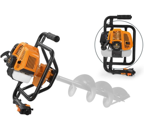 Мотобур Carver AG-152/000 бытовой 2-х такт. 1400Вт 1.9л.с. 52см3 277об/мин (01.003.00022)