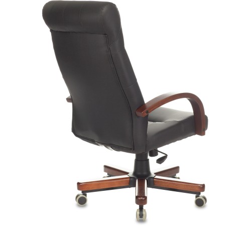 Кресло руководителя Бюрократ T-9928WALNUT/ECO черный эко.кожа крестовина металл/дерево