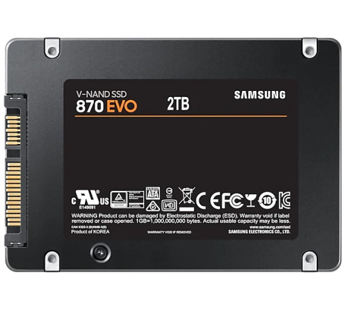 Накопитель SSD Samsung SATA III 2Tb MZ-77E2T0BW 870 EVO 2.5"
