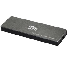 Внешний корпус SSD AgeStar 31UBVS6C NVMe/SATA USB 3.2 алюминий черный M2 2280 м