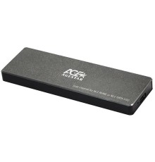 Внешний корпус SSD AgeStar 31UBVS6C NVMe/SATA USB 3.2 алюминий черный M2 2280 м
