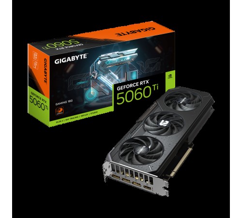 Видеокарта Gigabyte RTX5060Ti GAMING 16GB GDDR7 128bit 3xDP HDMI 3FAN RTL