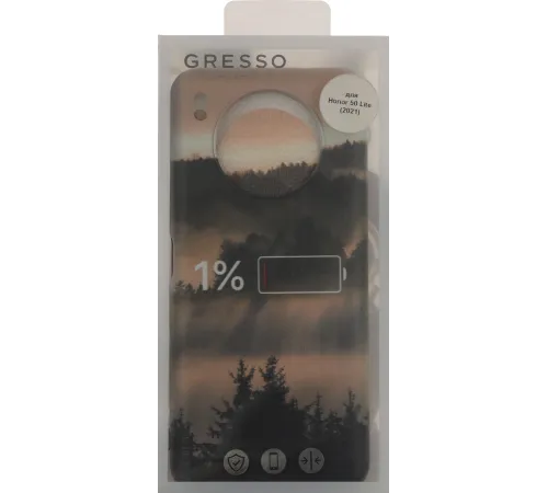 Чехол (клип-кейс) Gresso для Honor 50 Lite Meridian черный/бежевый (GR17AAAE8886)