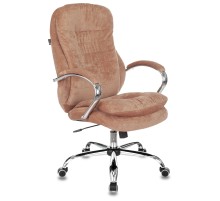 Кресло руководителя Бюрократ T-9950SL Fabric светло-коричневый Velvet 90 крестовина металл хром