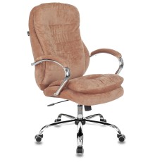 Кресло руководителя Бюрократ T-9950SL Fabric светло-коричневый Velvet 90 крестовина металл хром