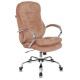 Кресло руководителя Бюрократ T-9950SL Fabric светло-коричневый Velvet 90 крестовина металл хром