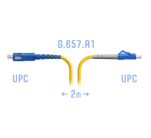 Патчкорд оптический LC/UPC-SC/UPC SM G.657.A1 2 метра