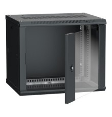 Шкаф коммутационный ITK Linea W (LWR5-09U64-GF) 9U 600x450мм пер.дв.стекл 90кг черный 350мм 24.5кг 200град. 500мм IP20