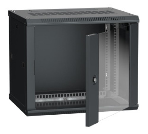 Шкаф коммутационный ITK Linea W (LWR5-09U64-GF) 9U 600x450мм пер.дв.стекл 90кг черный 350мм 24.5кг 200град. 500мм IP20