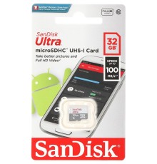 Карта памяти SanDisk Ultra microSDHC 32GB 100MB/s