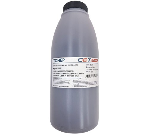 Тонер Cet PK3 CET111102-300 черный бутылка 300гр. для принтера Kyocera ecosys M2035DN/M2535DN/P2135DN, FS-1016MFP/1018MFP