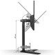 Настольная подставка ExeGate EDM1-3210-11D (для одного монитора 15"-32", VESA 75x75, 100x100, макс. нагрузка 10 кг, наклон -45°/+45°, поворот -45°/+45°, регулировка по высоте, цвет черный)