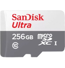 Флеш карта microSDXC 256Gb Class10 Sandisk SDSQUNR-256G-GN3MN Ultra w/o adapter