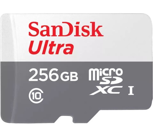 Флеш карта microSDXC 256Gb Class10 Sandisk SDSQUNR-256G-GN3MN Ultra w/o adapter