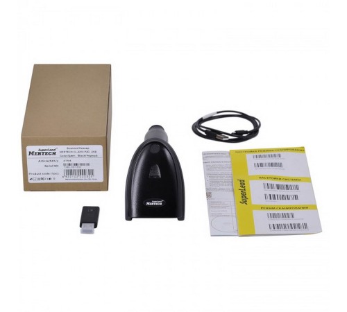 Сканер штрих-кода MERTECH ручной беспроводной CL-2210 BLE Dongle 2D черный (4794) Сканер штрих-кода MERTECH ручной беспроводной CL-2210 BLE Dongle 2D черный (4794)