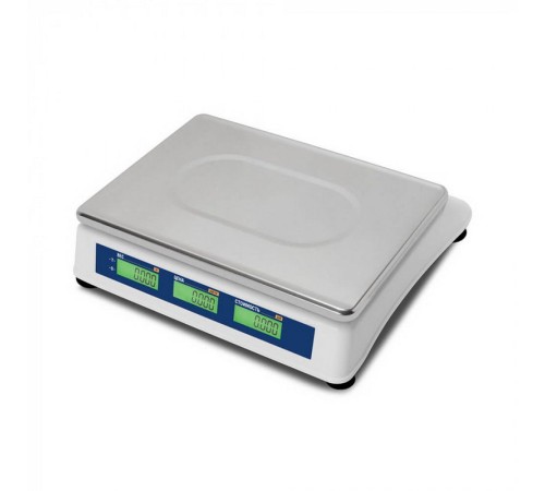 Торговые настольные весы M-ER 223 AC-15.2 "Mary" LCD, белые, 15кг. (3621)