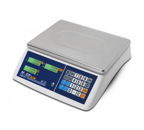 Торговые настольные весы M-ER 223 AC-15.2 "Mary" LCD, белые, 15кг. (3621)