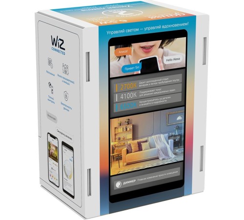 Умная лампа Gauss IoT Smart Home E27 6.5Вт 806lm Wi-Fi (упак.:1шт) (1220112) Умная лампа Gauss IoT Smart Home E27 6.5Вт 806lm Wi-Fi (упак.:1шт) (1220112)