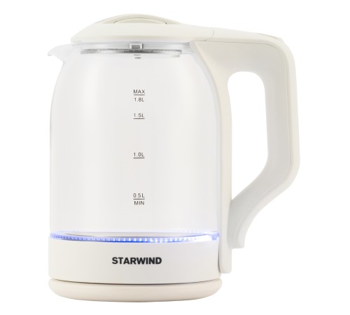 Чайник электрический Starwind SKG1056 1.8л. 2000Вт белый/прозрачный корпус: стекло Чайник электрический Starwind SKG1056 1.8л. 2000Вт белый/прозрачный корпус: стекло