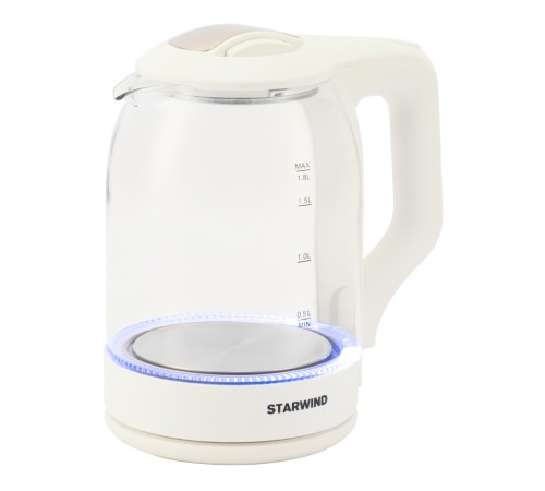 Чайник электрический Starwind SKG1056 1.8л. 2000Вт белый/прозрачный корпус: стекло Чайник электрический Starwind SKG1056 1.8л. 2000Вт белый/прозрачный корпус: стекло