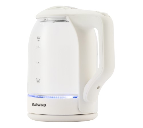 Чайник электрический Starwind SKG1056 1.8л. 2000Вт белый/прозрачный корпус: стекло Чайник электрический Starwind SKG1056 1.8л. 2000Вт белый/прозрачный корпус: стекло