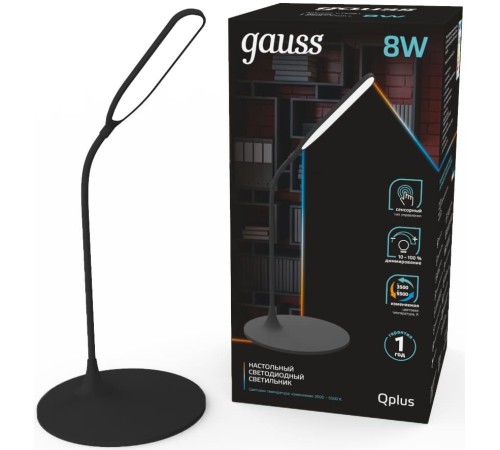 Светильник Gauss GT5022 настольный на подставке черный 8Вт Светильник Gauss GT5022 настольный на подставке черный 8Вт