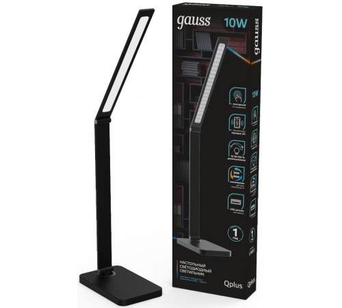 Светильник Gauss GT5012 настольный на подставке черный 10Вт Светильник Gauss GT5012 настольный на подставке черный 10Вт