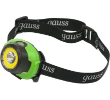 Фонарь налобный светодиодный LED 4 Вт 230 Лм модель GFL303 черный на батарейках 3xAAA Gauss Gauss GF303