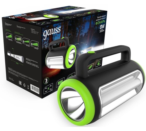 Прожектор Gauss GFL603 черный 8Вт лам.:светодиод. (GF603) Прожектор Gauss GFL603 черный 8Вт лам.:светодиод. (GF603)