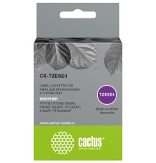 Картридж ленточный Cactus CS-TZESE4 TZe-SE4 черный для Brother PT-P700, P750W, P900W, P950W, D600VP, PT-2430PC, 2700VP, PT-E550WVP
