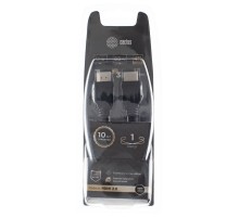 Кабель аудио-видео Cactus CS-HDMI.2-1 HDMI (m)/HDMI (m) 1м. Позолоченные контакты черный