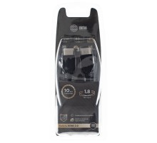 Кабель аудио-видео Cactus CS-HDMI.2-1.8 HDMI (m)/HDMI (m) 1.8м. Позолоченные контакты черный