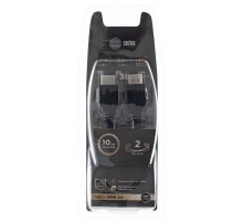 Кабель аудио-видео Cactus CS-HDMI.2-2 HDMI (m)/HDMI (m) 2м. Позолоченные контакты черный