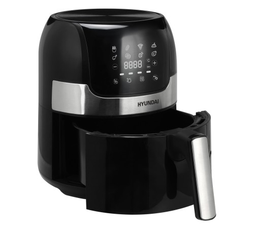 Аэрогриль Hyundai HYF-3555 1500Вт черный/серебристый