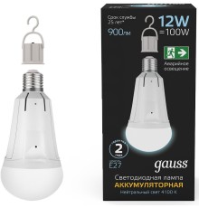 Лампа светодиодная Gauss 102002212 12Вт цок.:E27 груша 220B 4100K св.свеч.бел.нейт. (упак.:1шт)