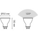 Лампа светодиодная Gauss 101506109 9Вт цок.:GU10 рефлек. 150B 3000K св.свеч.бел.теп. MR16 (упак.:1шт)